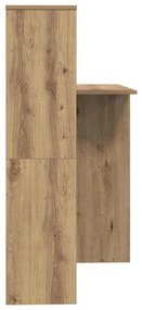 Asztal polcokkal kézműves tölgy 131.5 x 50 x 106.5 cm Faanyag