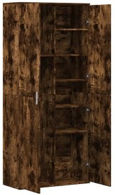 füstös tölgy színű szerelt fa magasszekrény 80 x 35 x 180 cm