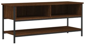 barna tölgy színű szerelt fa TV-szekrény 100 x 35 x 45 cm