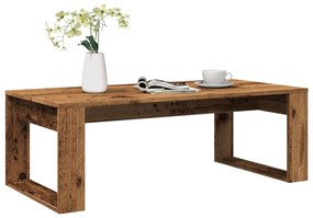 antik fa színű szerelt fa dohányzóasztal 102 x 50 x 35 cm
