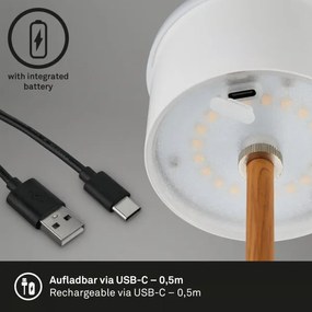 Brilo - KIKI érintésvezérelt tölthető asztali LED-lámpa LED/2,6W/5V IP44 2600 mAh fekete