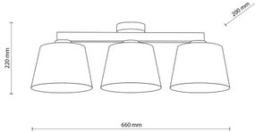 Brilagi - Felületre szerelhető csillár LATTE SABIA 3xE27/15W/230V fenyő/bézs