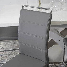 Szánkótalpas Étkezőszék Szürke Eco-bőr Kárpittal. LOCA 2