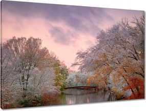 Vászonkép 90x60 Híd Építészet Tájkép