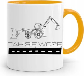 Sárga Építőipari Bögre Barkácsoló Ajándék fényképes nyomtatással