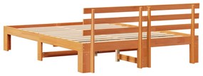 Tömör Fenyő Ágykeret Gyanta barna Tömör fa 140 x 200 cm