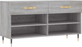vidaXL szürke sonoma színű szerelt fa cipőpolc 102 x 35 x 55 cm
