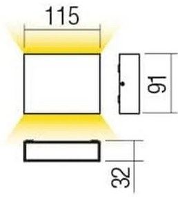 Redo 90377 - LED Kültéri fali lámpa KAMAL LED/4,4W/230V 3000K IP54 barna
