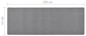 sötétszürke futószőnyeg 80 x 250 cm