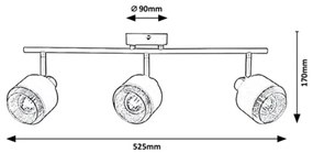 Rabalux - Spotlámpa 3xE14/40W/230V