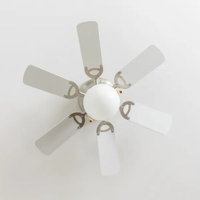 ZEVENTI - Mennyezeti ventilátor GALDANA 1xE27/60W/230V szürke/fehér