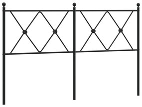 fekete fém fejtámla 137 cm