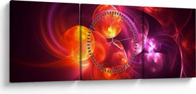 Modern absztrakció képe (órával) (90x30 cm)