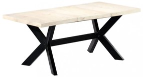 fehér tömör mangófa étkezőasztal 180 x 90 x 75 cm