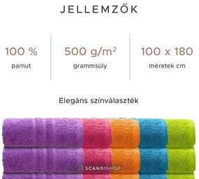 Comfort Maxi 100x180 cm fekete fürdőlepedő, 100% pamut