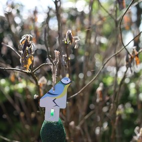 Felakasztható madár mintás madáretető, napraforgó maggal, 20 cm, D