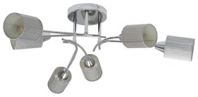 Aldabra Ripoli mennyezeti lámpa E14-es foglalat, 6 izzós, 9W ezüst-króm