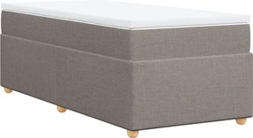 vidaXL tópszínű szövet rugós ágy matraccal 80 x 200 cm