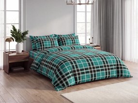 Flanel ágyneműhuzat KOCKA zöld Ágyneműhuzat mérete: 70 x 90 cm | 140 x 200 cm