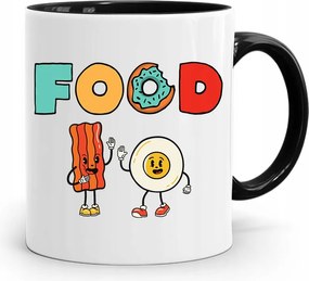 Fekete Bögre Szakács Szakácsnak Cook Food nyomtatott fényképpel