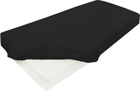 Szatén gumis lepedő 220x200 fekete