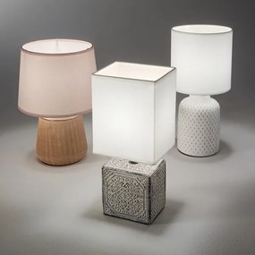Ideal Lux - Asztali lámpa KALI 1xE14/40W/230V fehér/szürke