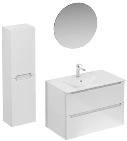 Fürdőszobagarnitúra mosdóval mosdócsappal, kifolyóval és szifonnal Naturel Stilla fehér fényű KSETSTILLA006