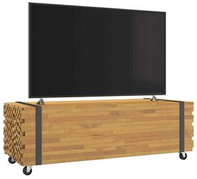 dohányzóasztal 110x45x35 cm tömör fa teakfa