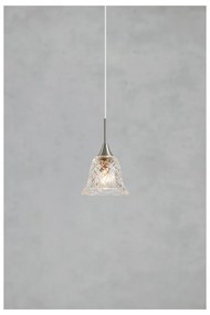 Ezüstszínű függőlámpa üveg búrával ø 13,5 cm Luna – Markslöjd