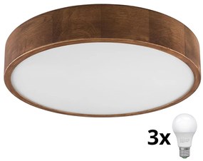 Brilagi - LED mennyezeti lámpa CARVALHO 3xE27/60W/230V tölgy-cseresznye, átm. 47