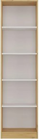 R50 polcos szekrény, 50x182x30 cm, tölgy-fehér