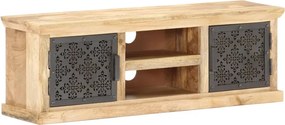 vidaXL tömör mangófa TV-szekrény acélajtókkal 120 x 30 x 40 cm