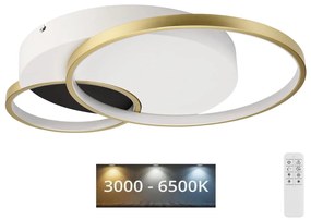 Lamkur Dimmelhető mennyezeti lámpa BENITO LED/31W/230V 3000-6500K fehér/arany LA50973