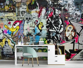 Gario Fotótapéta Graffiti - színes utcai stílus Anyag: Vlies, Méret: 400 x 280 cm