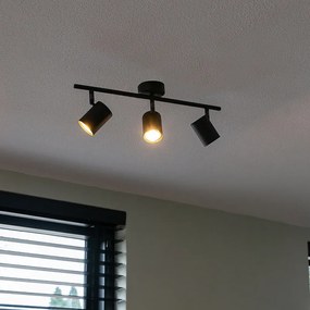 Modern fekete spotlámpa dönthető 3-lámpás - Jeana