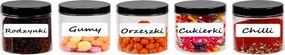 Műanyag Fűszertartó Snack Befőttes Üveg 300ML 5 Db Matricák
