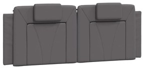 szürke ágykeret Viana LED-ekkel matrac nélkül 140 x 190 cm