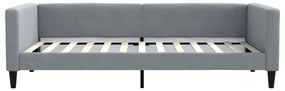 világosszürke szövet kanapéágy keret 100 x 200 cm