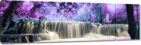 Vászonkép 170x50 Lila vízesés