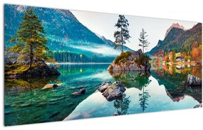 Kép - Lake Hintersee, Bajor - Alpok, Ausztria (120x50 cm)