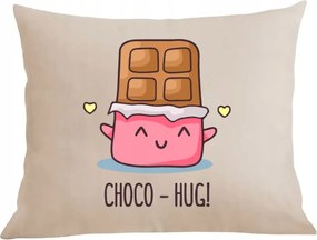 Párna párnahuzat nyomott mintás Csokoládé ölelés