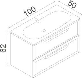 Nuvola mosdószekrény, 100 cm – TR785PNC1154