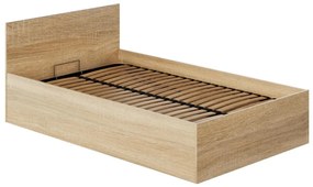 Egyszemélyes ágy 120 cm Discutibles (szonoma tölgy) (ágyráccsal)  (tárolóhellyel). 1116306