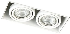 3 db-os beépíthető spotlámpa készlet fehér GU10 dönthető keret nélküli 2-lámpás - Oneon