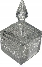 Üveg bonbon cukorka 15cm-es stilizált régi cukrászdához