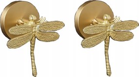 Akasztó tartó fürdőszobai akasztó arany szitakötő 2db