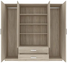 TAMINA Gardróbszekrény Sonoma Tölgy színben. 200 cm.