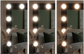 Nagy fésülködőasztal világítással 80 x 40 x 110cm fekete