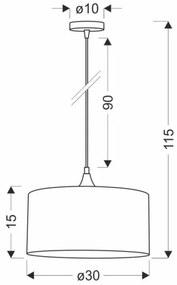 Csillár zsinóron MALOTO 1xE27/60W/230V zöld