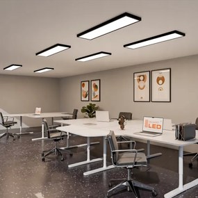 LED felületre szerelhető panel LED/60W/230V 30x120 cm fekete